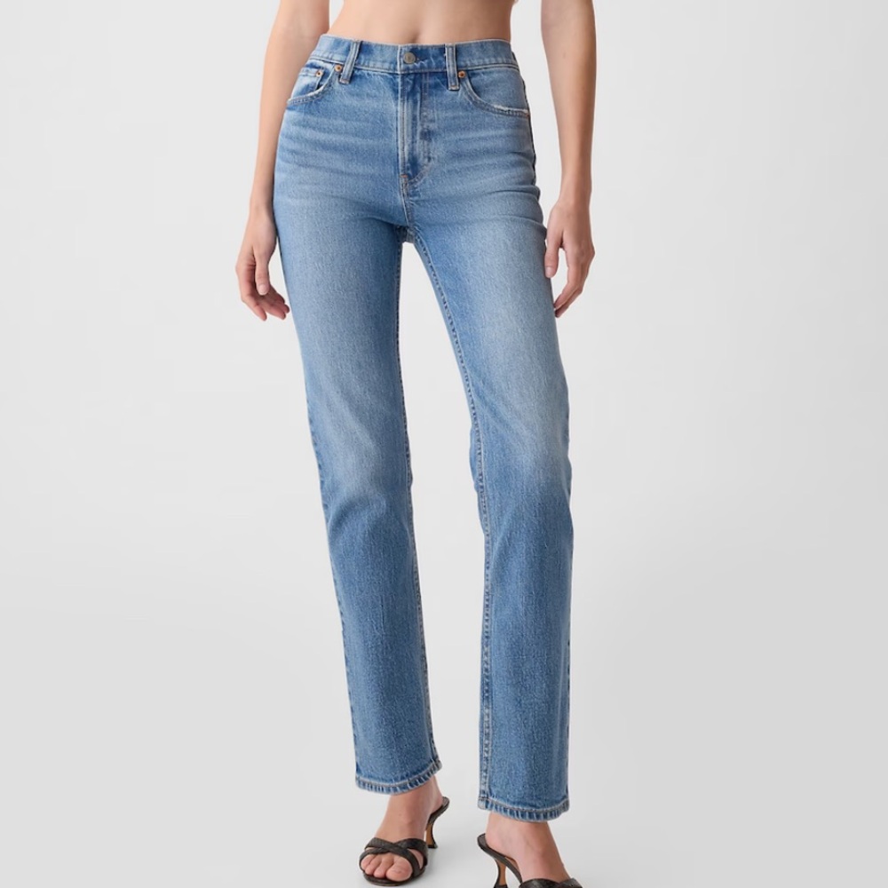 Gap high rise classic slim straight jeans - 28R